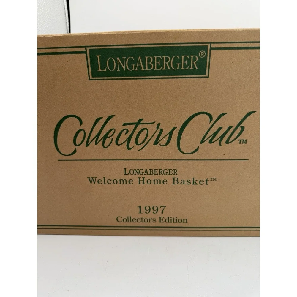 Longaberger Collectors Club 1997 Welcome Home Basket 🧺–NIB–Liner & Protect Incl